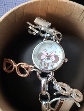 Disney Light Blue Logo Card in Round Case